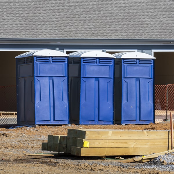 how often are the porta potties cleaned and serviced during a rental period in Farmington Wisconsin